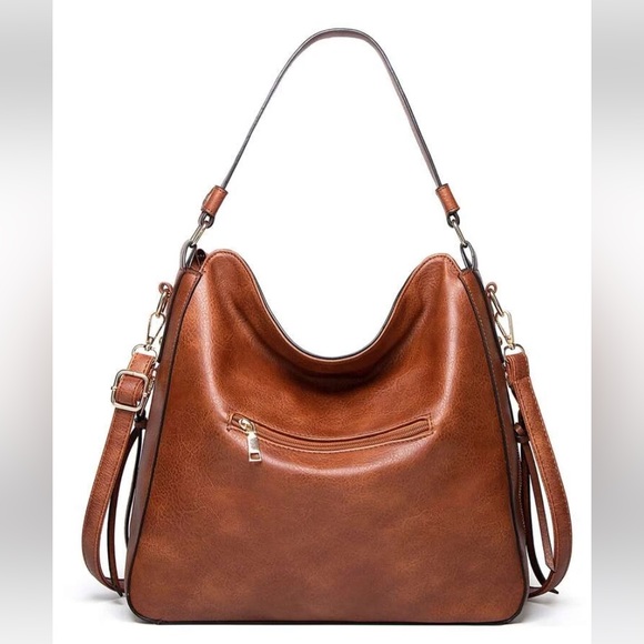 Brown Tote Bag with Matching Wristlet/Wallet - Picture 3 of 4